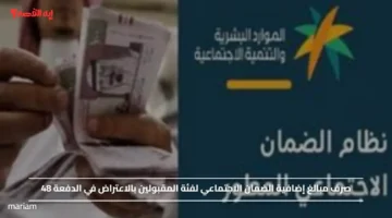 صرف مبالغ إضافية الضمان الاجتماعي لفئة المقبولين بالاعتراض في الدفعة 48